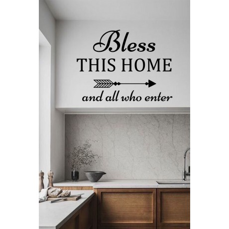 Sticker Citat ''Bless this Home''