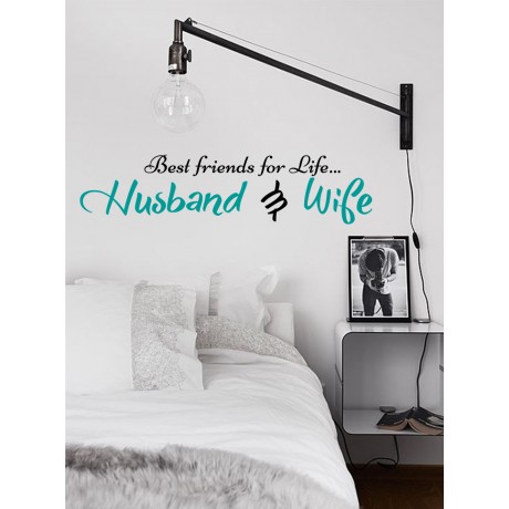 Sticker Citat ''Husband and Wife''