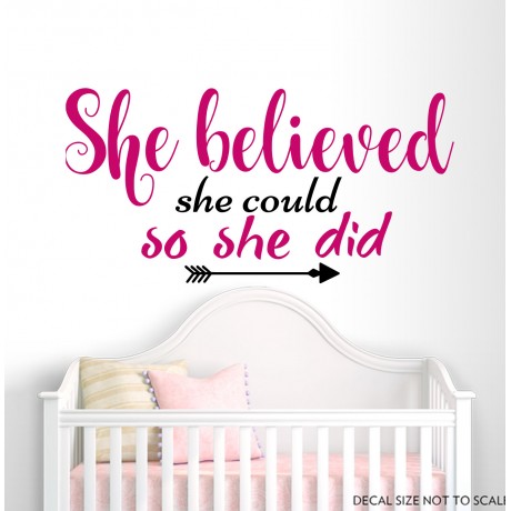 Sticker ''She believed she Could''