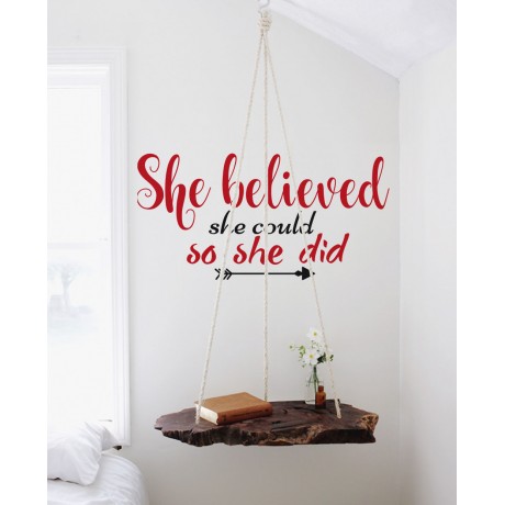 Sticker ''She believed she Could''