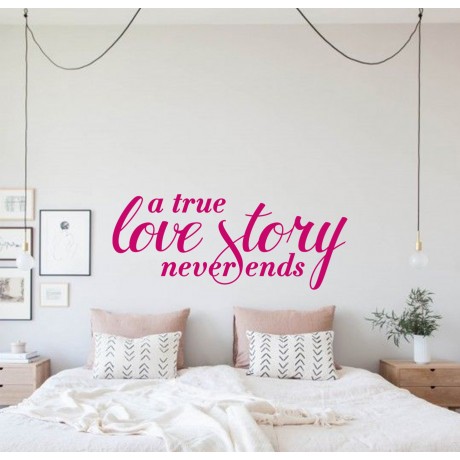 Sticker Citat ''True Love story never ends ''