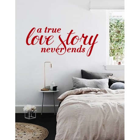 Sticker Citat ''True Love story never ends ''